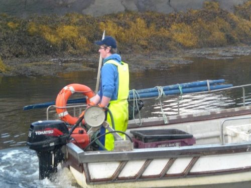 Irish commercial fisherman wearing Stormline 662 oilskins with built in flotation