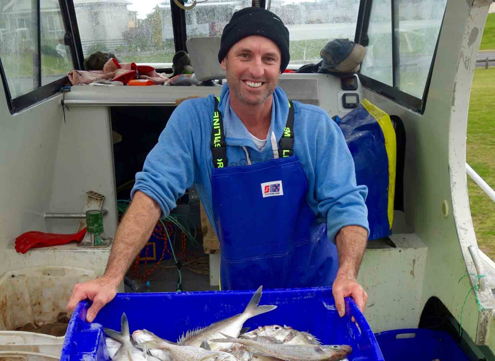 Trapman Bermagui with some freshly caught fish