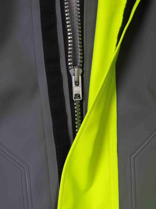 YKK zipper with velcro storm flap