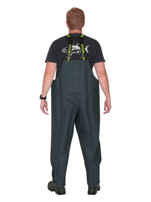 Stormline Stormtex 669HG Midweight PVC Rain Gear Bib and Brace Pants – Green back