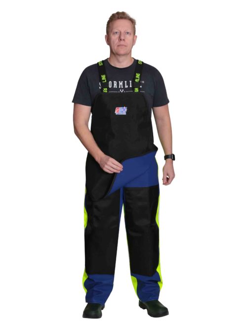 Milford 682 Heavy Duty Rain Gear Bib and Brace Pants with Nylon Apron and Patches