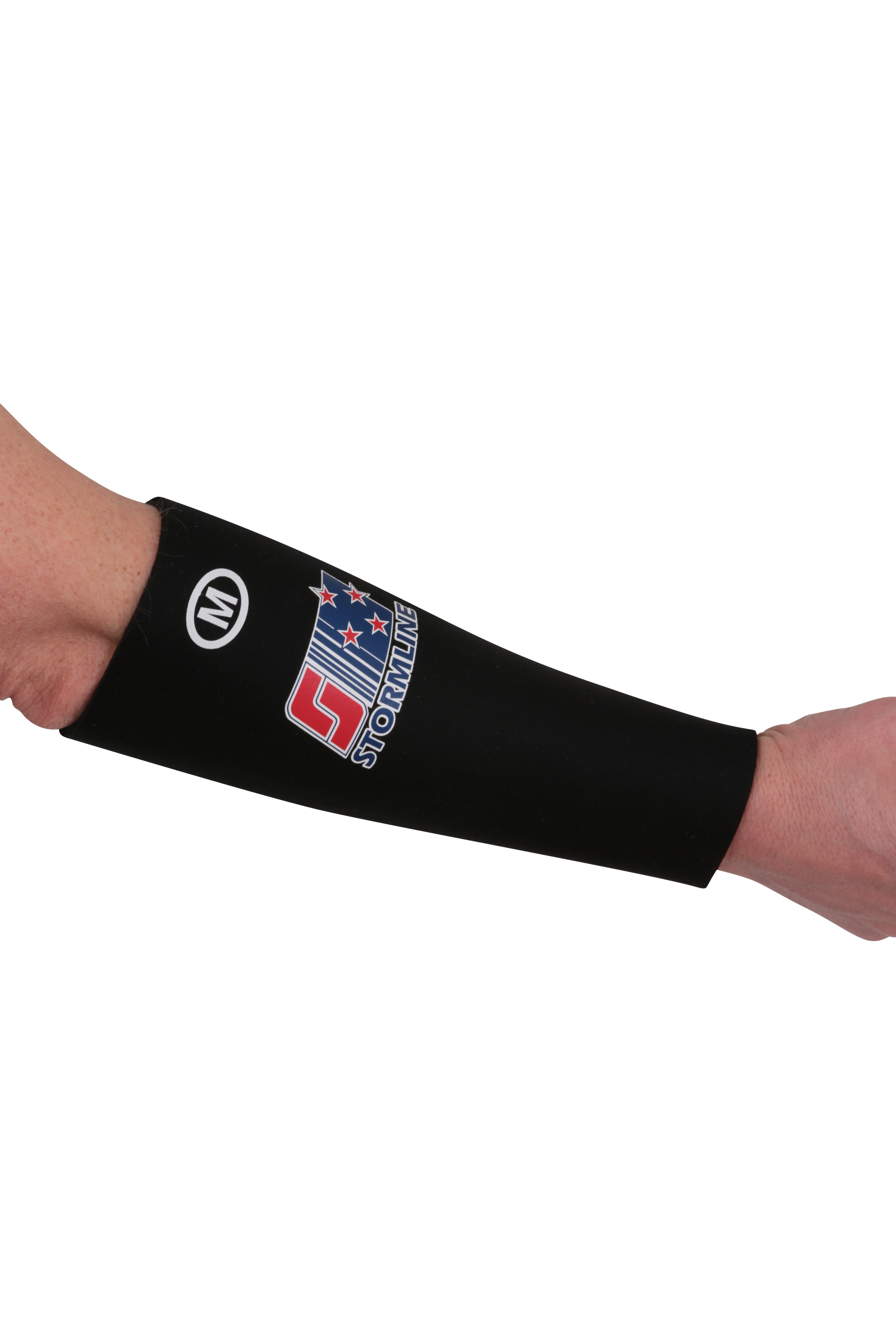 Stormline N002 3mm neoprene protective sleeve worn on the forearm